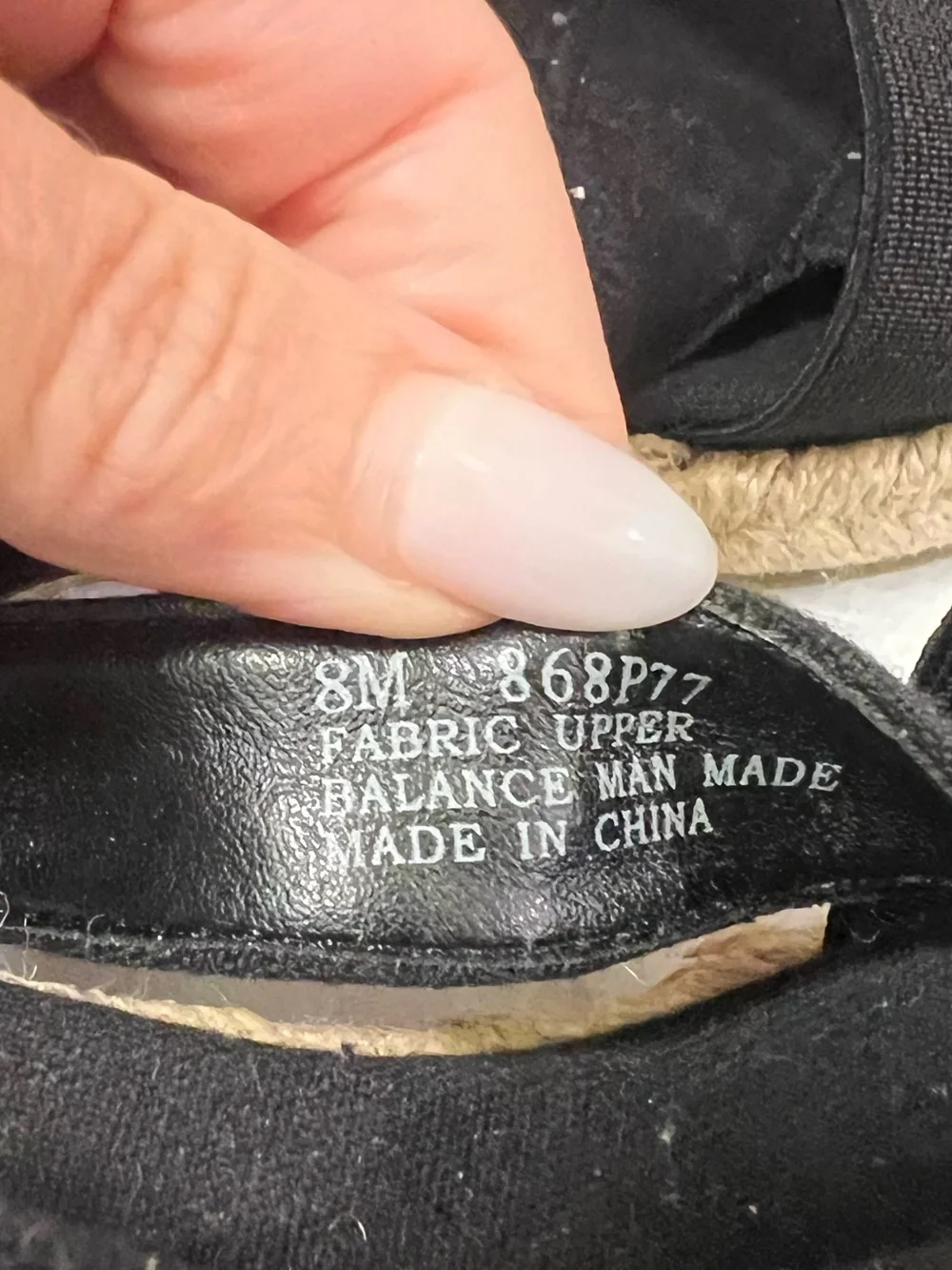 Naturalizer Black Canvas Slingback Espadrilles